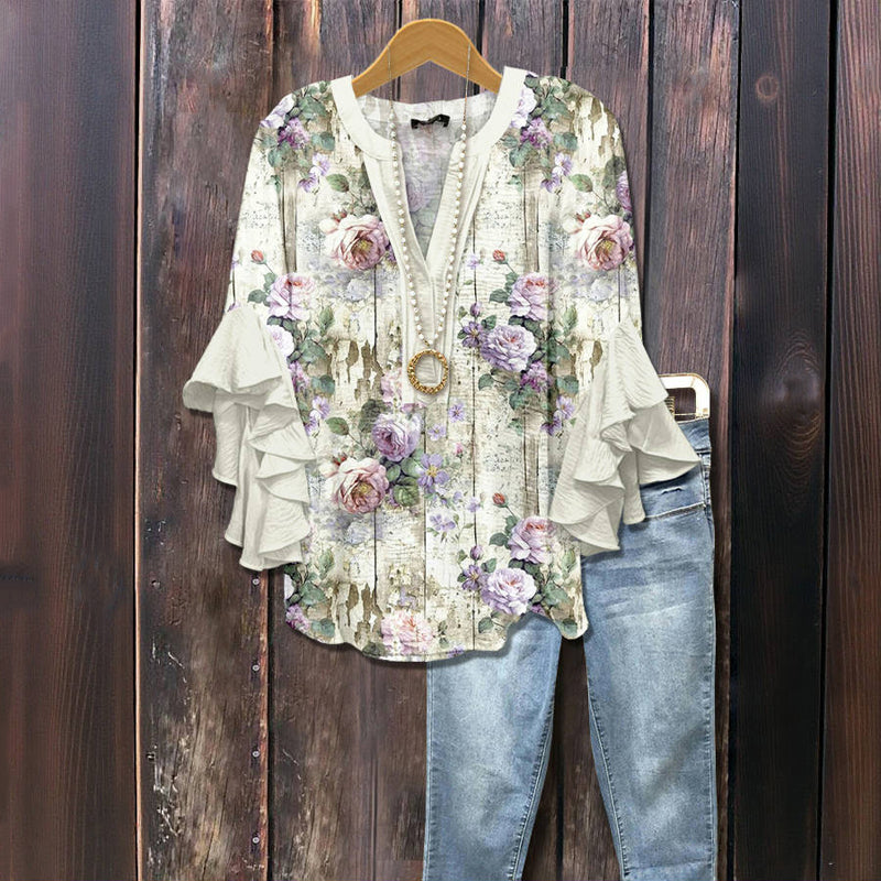 Nicole - Lässige Bluse mit floralem Muster