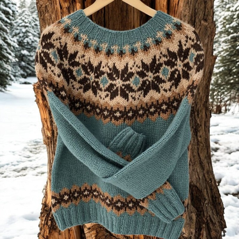 Anke - Vintage Isländischer Strickpullover