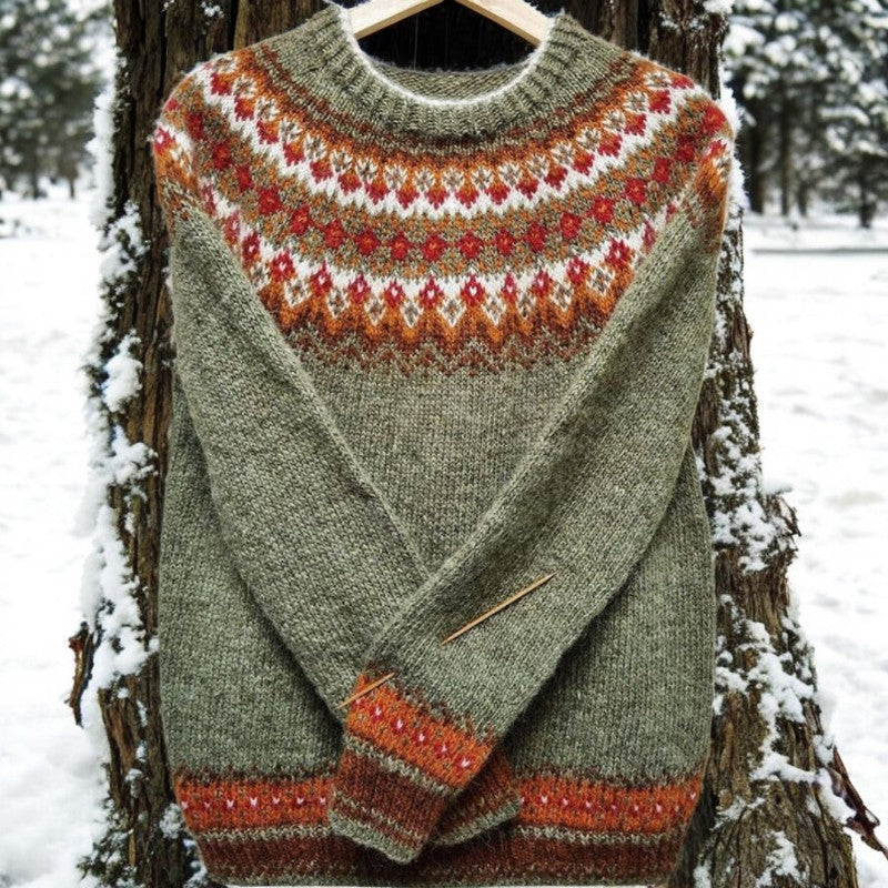 Nicole - Vintage isländischer Strickpullover