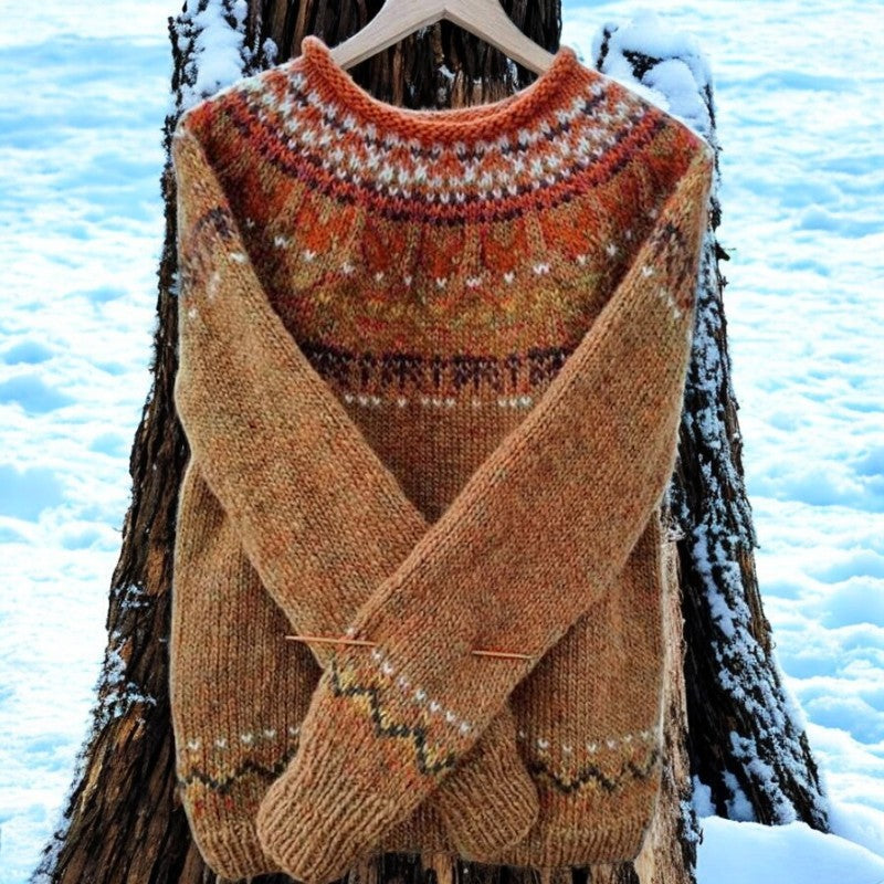 Iris - Vintage Rundhals-Pullover
