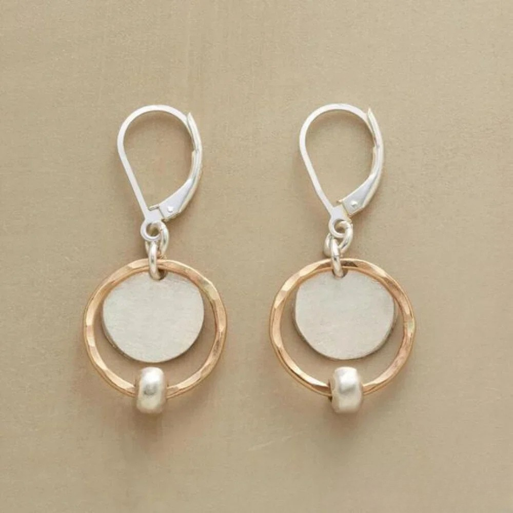 Vintage-Perlenohrringe mit Gold- und Silberbeschichtung