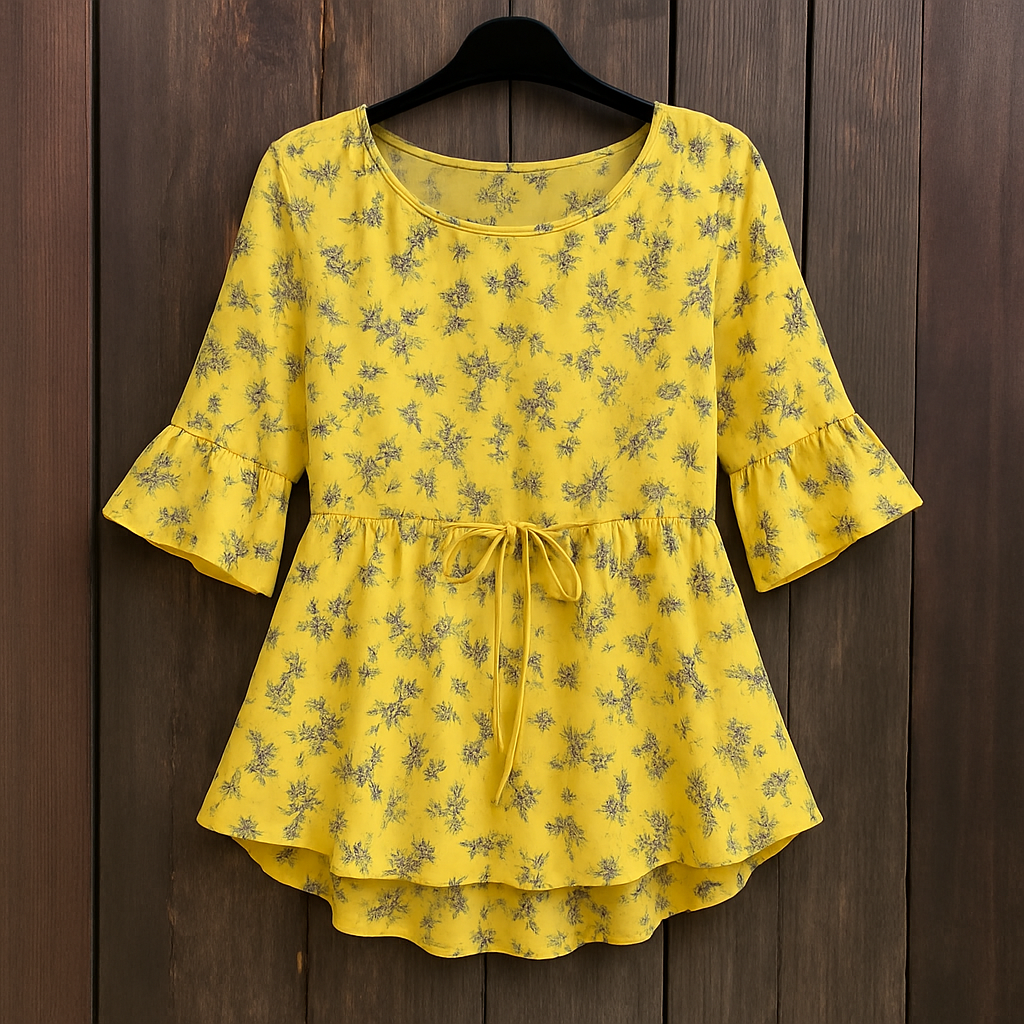 Angelika - Vintage-Bluse mit floralem Muster