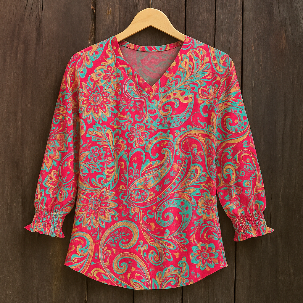 Brigitte - Vintage T-Shirt mit floralem Druck