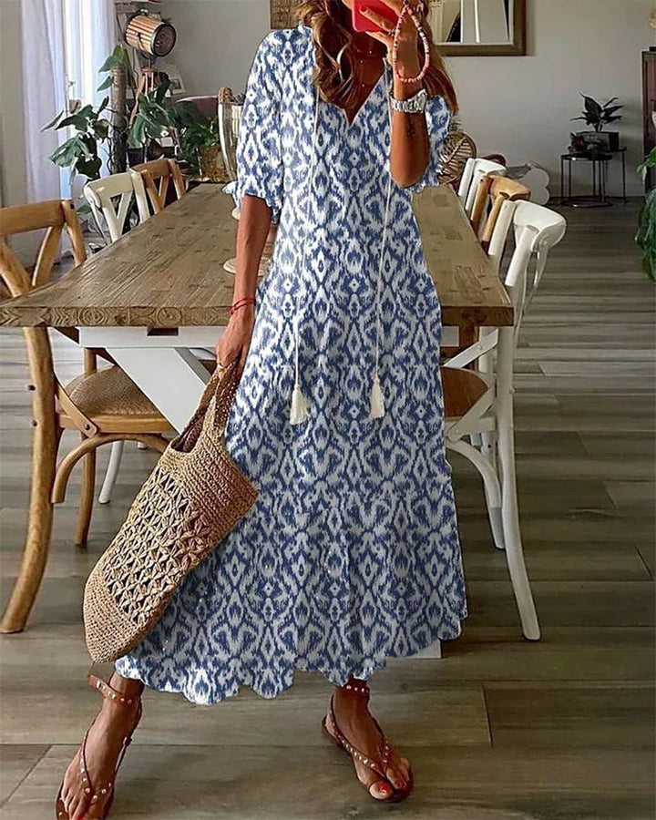 Dianna - Boho Bauchbedeckendes Kleid