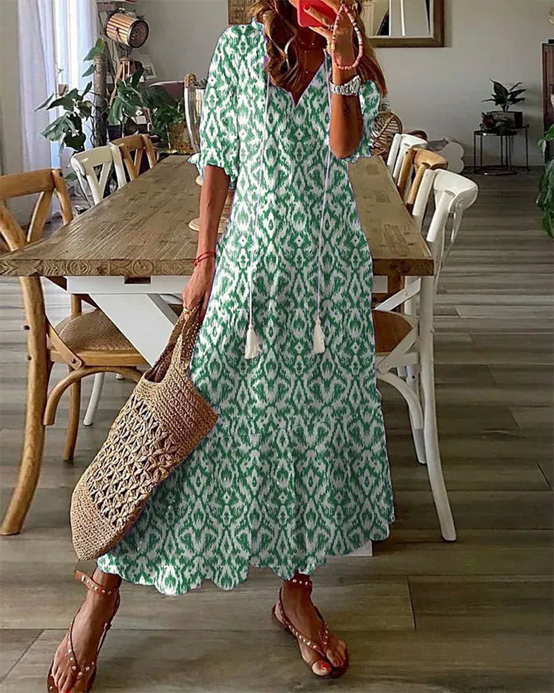 Dianna - Boho Bauchbedeckendes Kleid