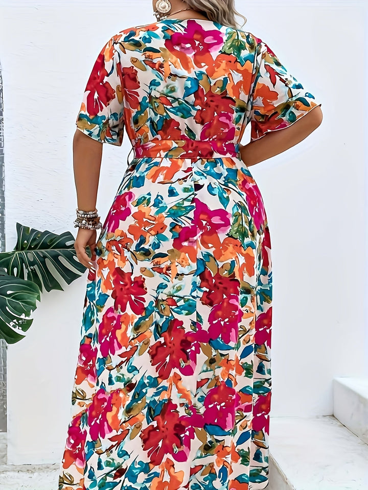 Lindsay - Strahlendes Floral-Wickelkleid