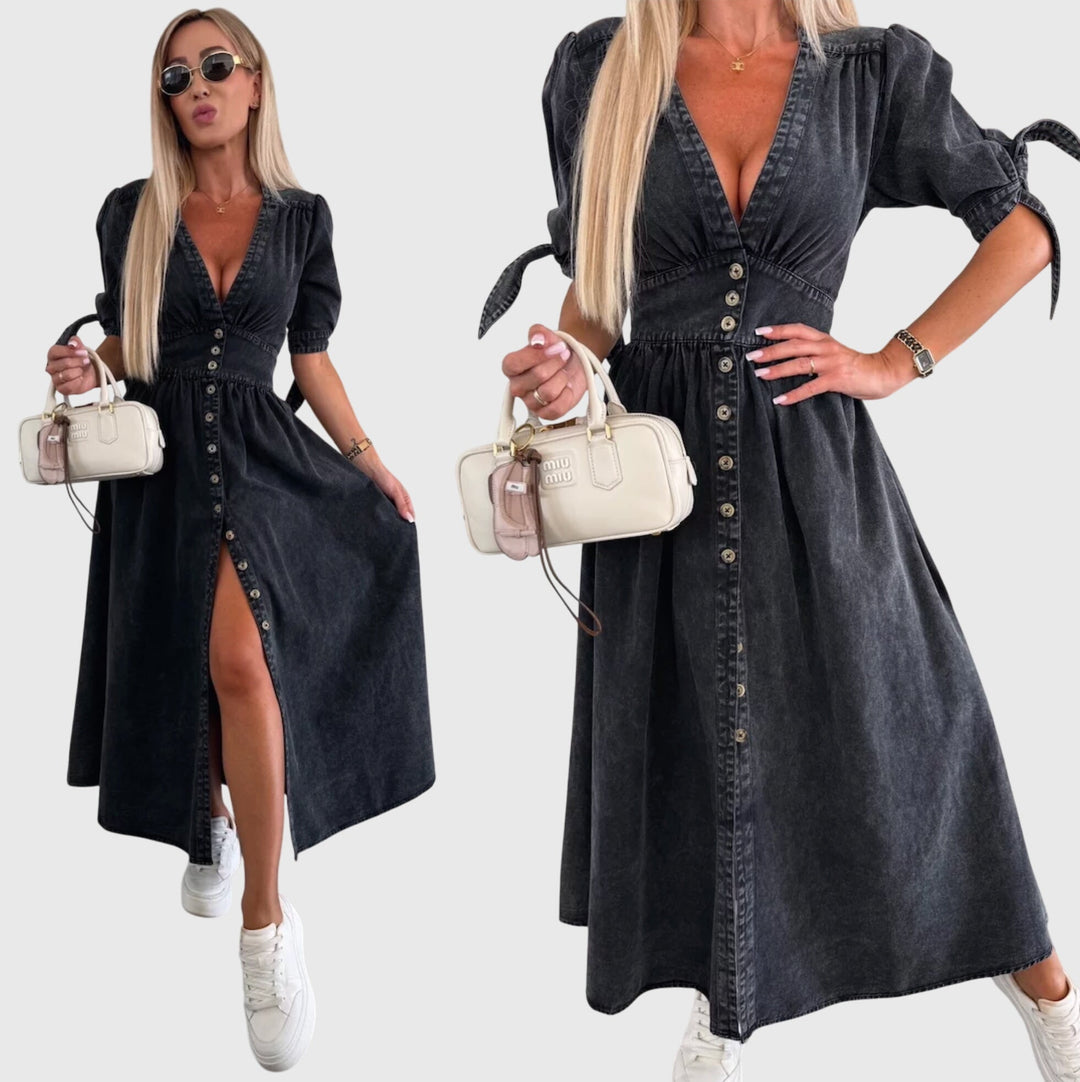 Sophia™ | Elegantes Denim-Kleid