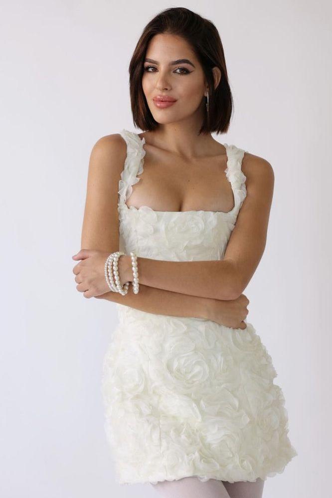 Whitney - Blumenspalte Kleid