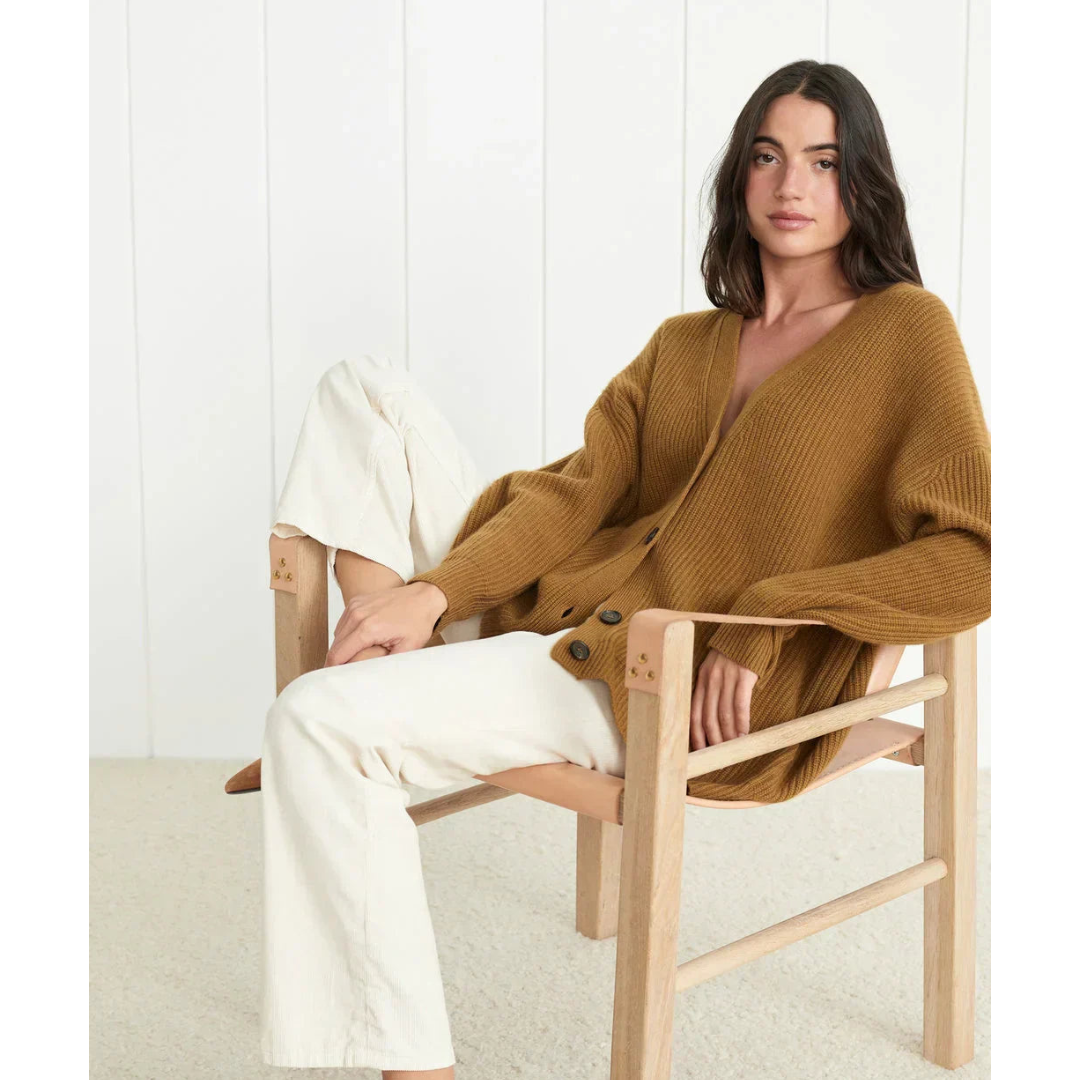 Araceli | Damen Lange Strickjacke | Warme