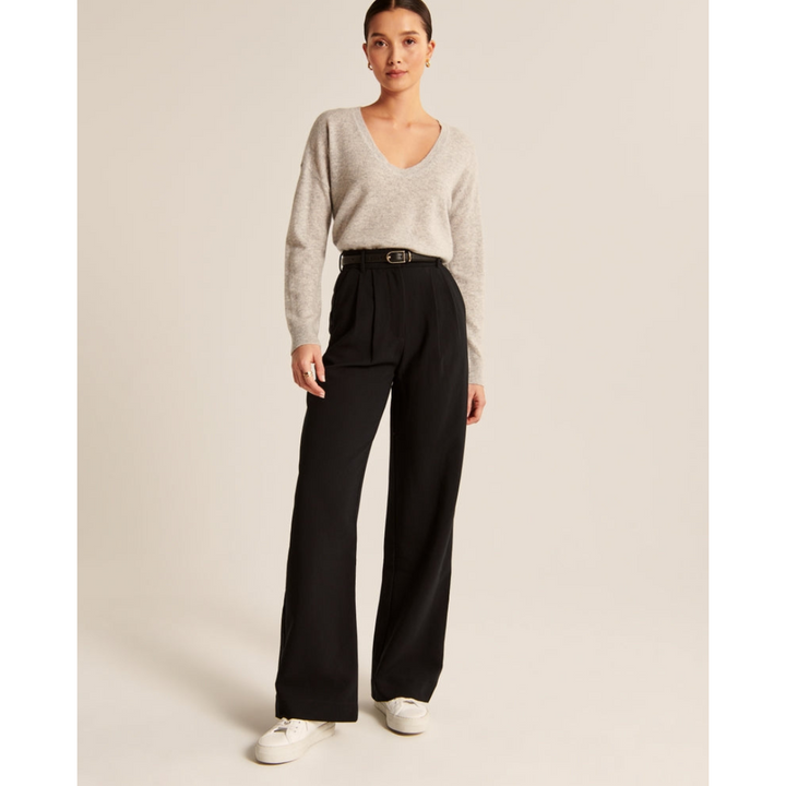 Damen Weite Beine Hosen | Hohe Taille