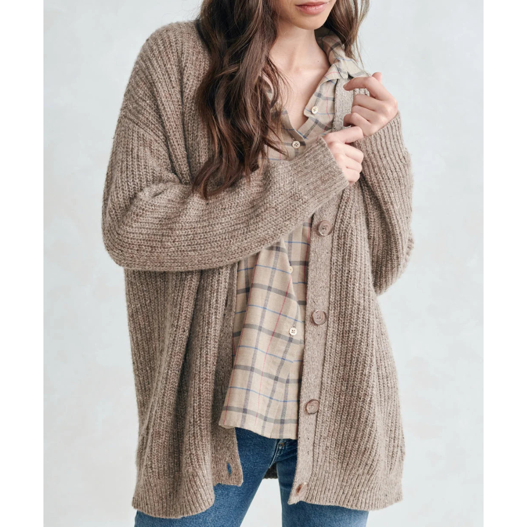 Araceli | Damen Lange Strickjacke | Warme