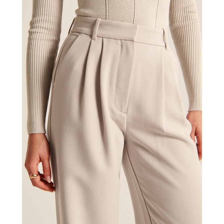 Damen Weite Beine Hosen | Hohe Taille