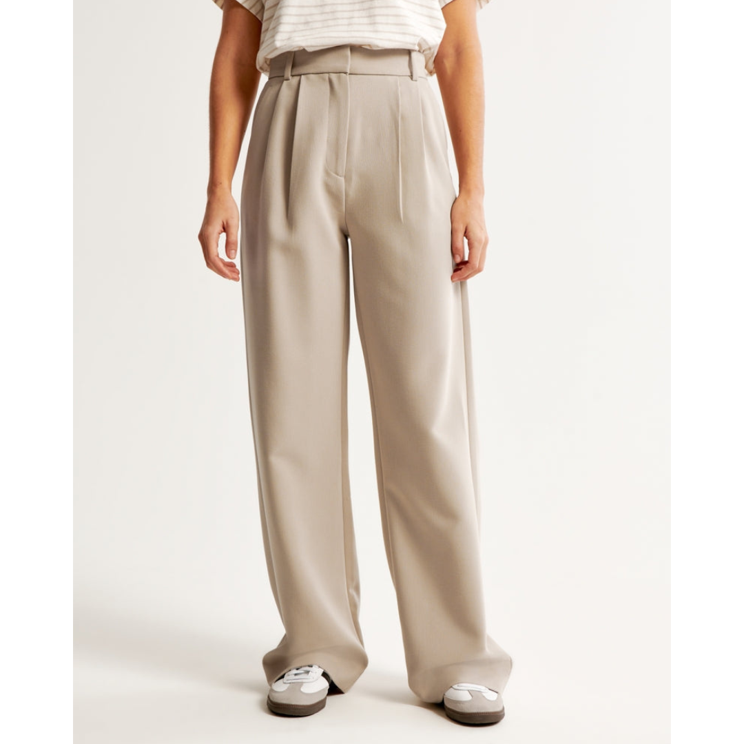 Damen Weite Beine Hosen | Hohe Taille