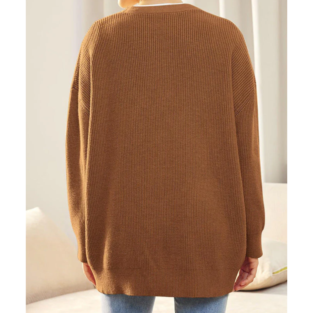 Araceli | Damen Lange Strickjacke | Warme