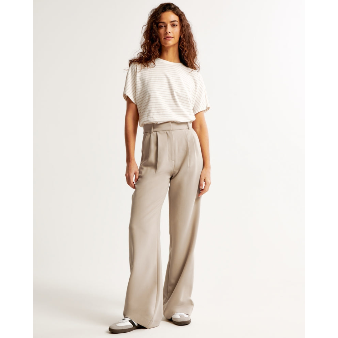 Damen Weite Beine Hosen | Hohe Taille