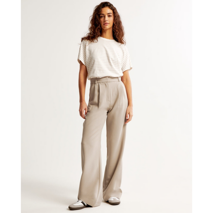 Damen Weite Beine Hosen | Hohe Taille
