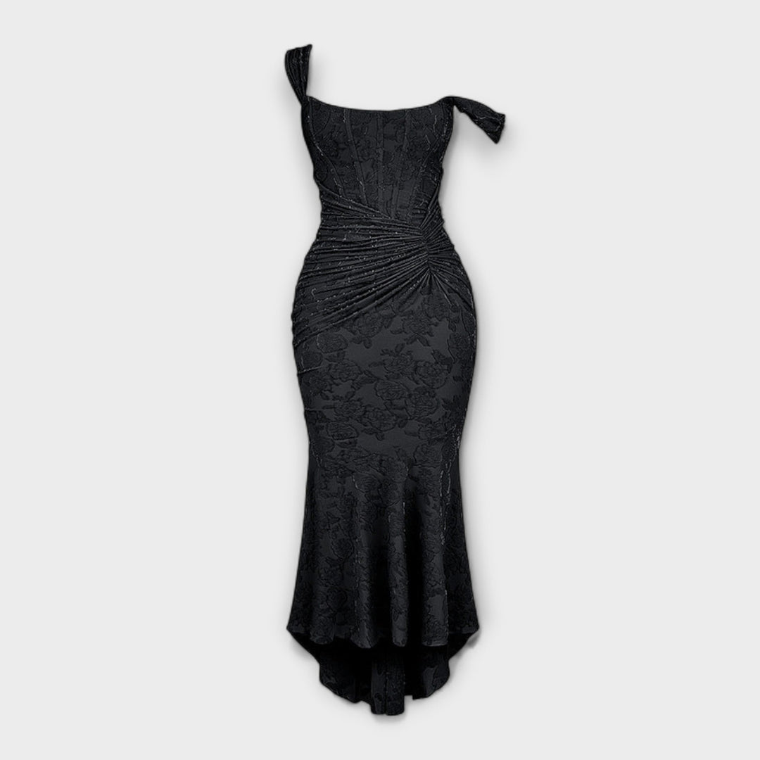Renske - Langes Kleid mit Eleganten und Raffinierten Korsett