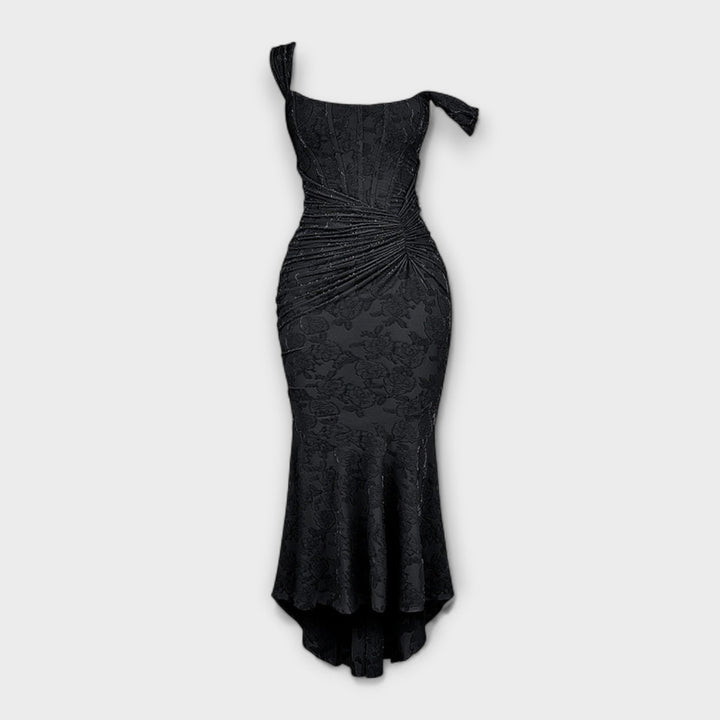 Renske - Langes Kleid mit Eleganten und Raffinierten Korsett