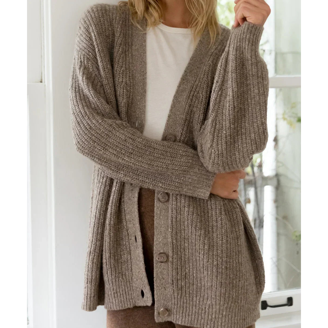 Araceli | Damen Lange Strickjacke | Warme