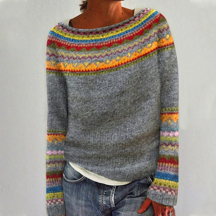 Courtey | Damen Warme Rundhalsausschnitt Pullover | Langarm