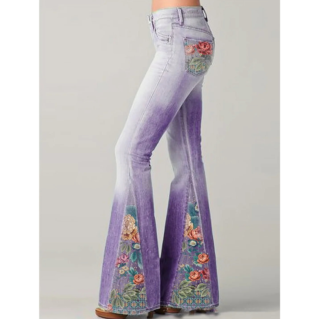Selina | Damen Moderne Breiter Schnitt Hose | Lässig