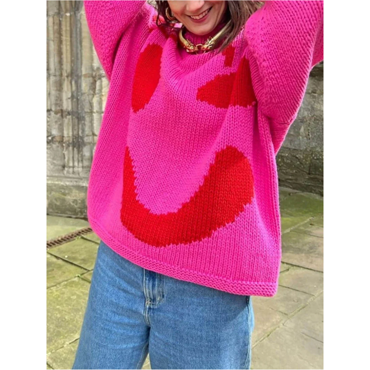 Arabellan | Damen Überdimensionale Strick Pullover | Langarm
