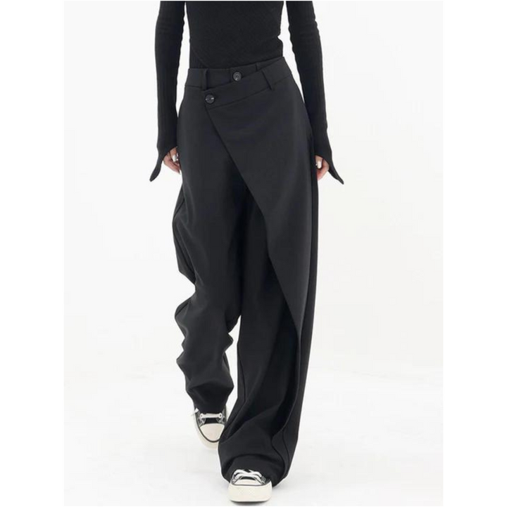 Damen Asymmetrische Weite Hosen | Hohe Taille