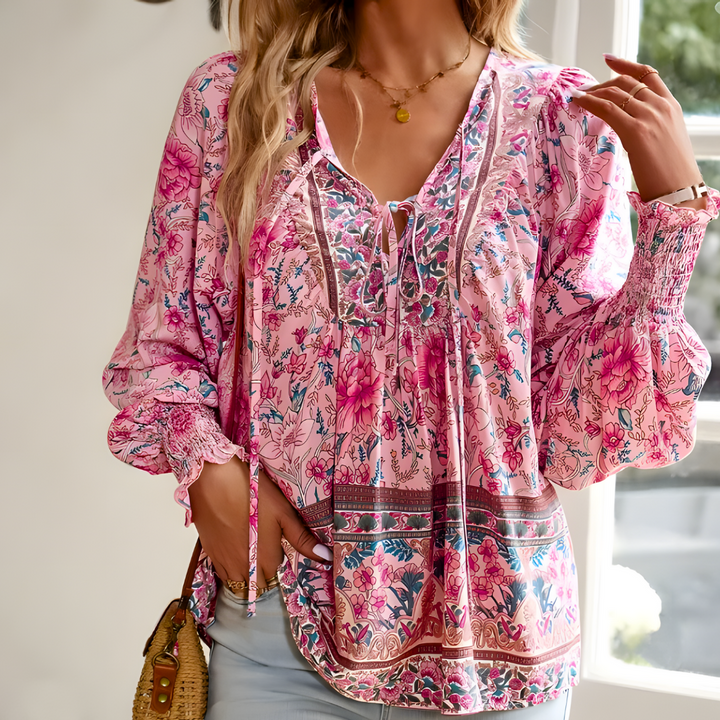Calliopen | Damen Blümchen Bluse | Moderne
