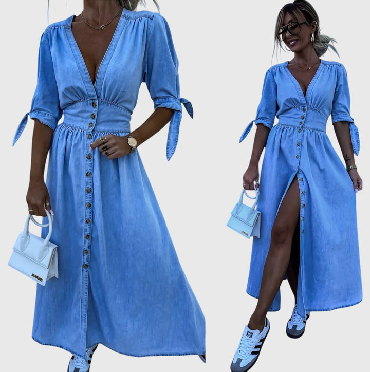 Sophia™ | Elegantes Denim-Kleid