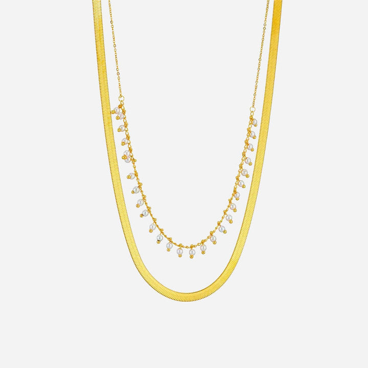 Marizanne | Luxus Schlange Choker & Perlen Schmuckset 18K Gold