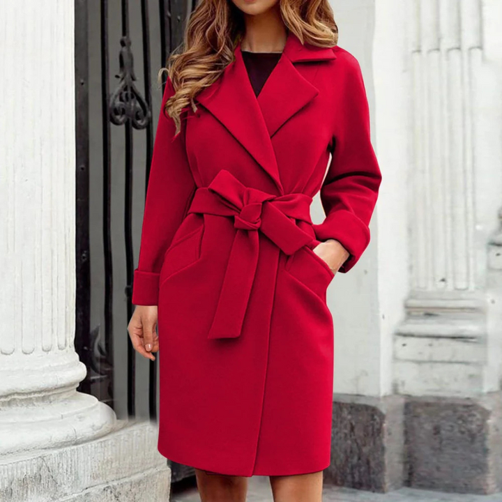 Karena | Damen Winter Lang Trench Mantel | Warme