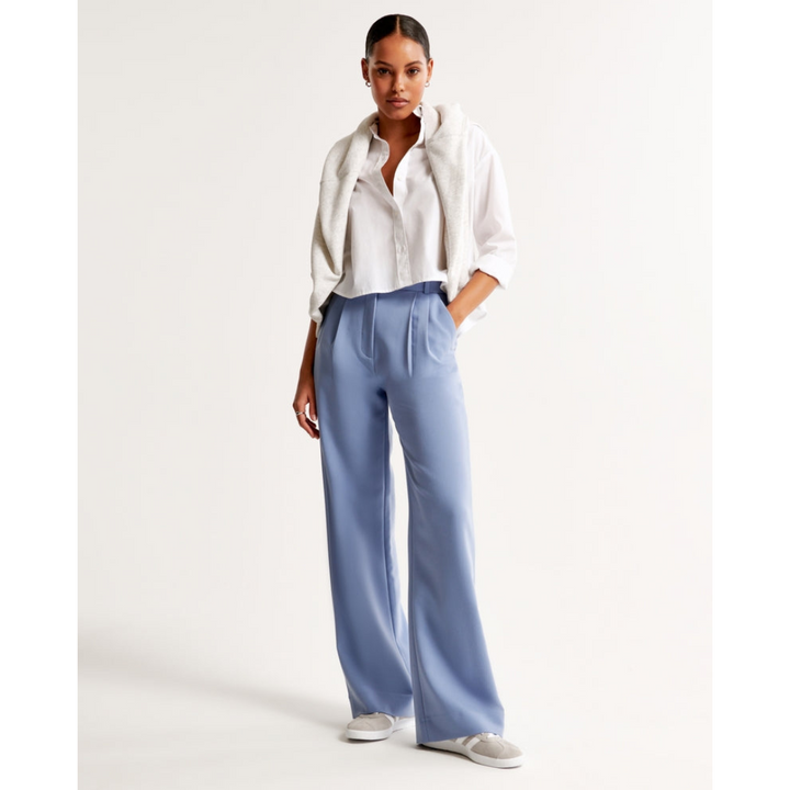 Damen Weite Beine Hosen | Hohe Taille
