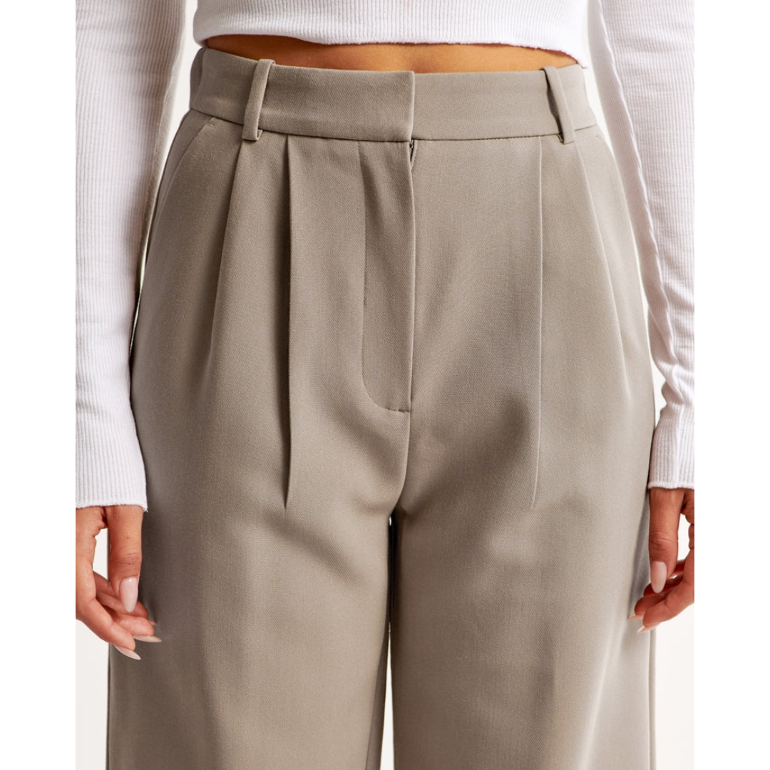 Damen Weite Beine Hosen | Hohe Taille