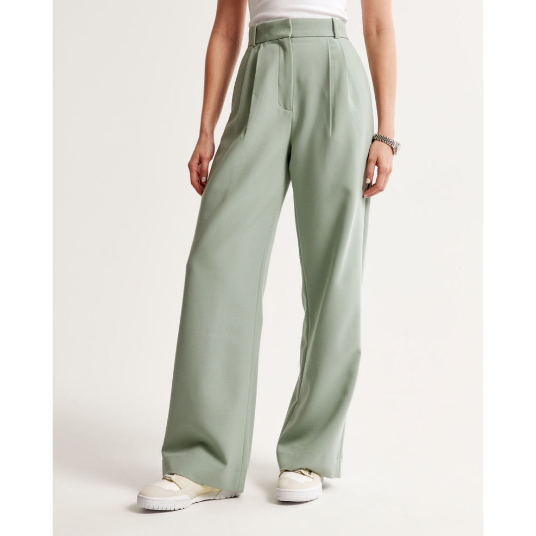 Damen Weite Beine Hosen | Hohe Taille