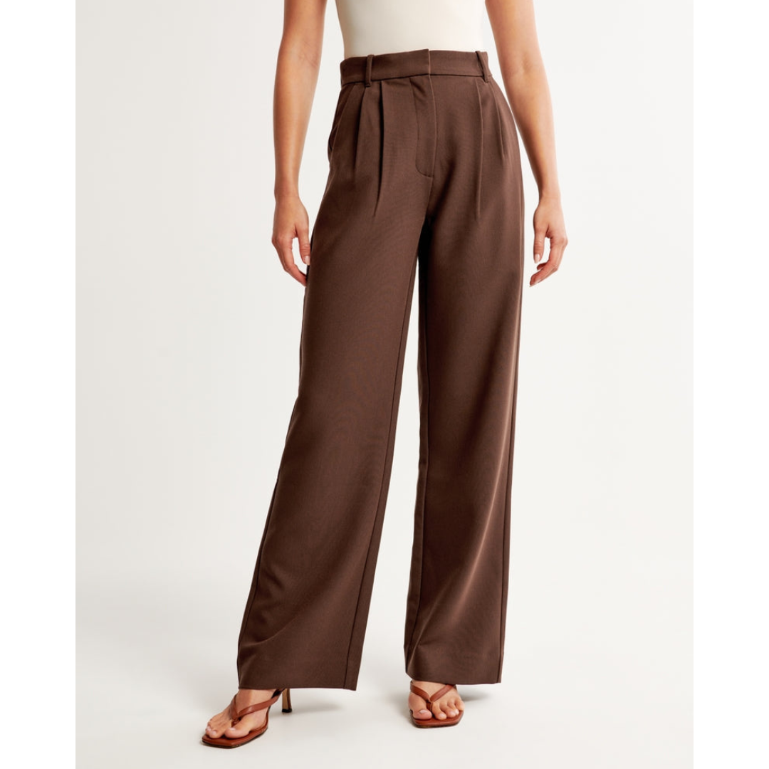 Damen Weite Beine Hosen | Hohe Taille