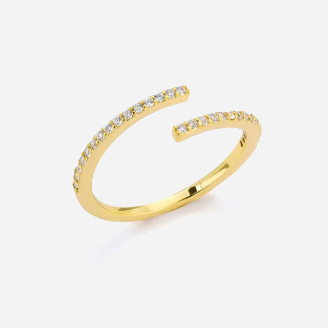 Eliandrea | Klassischer Zirkonia-Ring 18K Gold