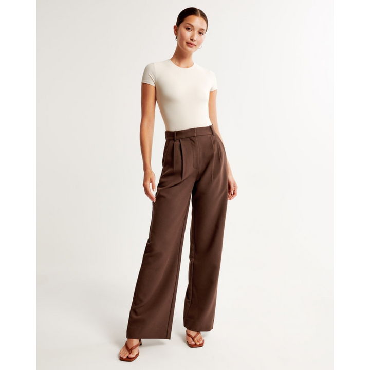Damen Weite Beine Hosen | Hohe Taille