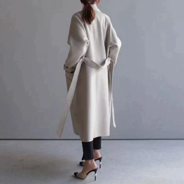 Nadjain | Damen Warme Trench Mantel | Langarm