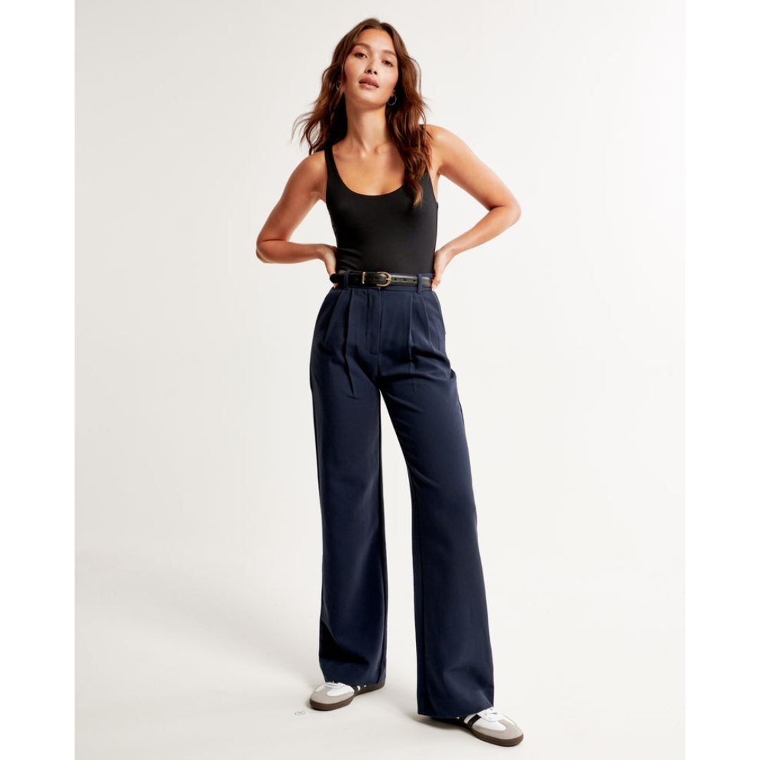 Damen Weite Beine Hosen | Hohe Taille