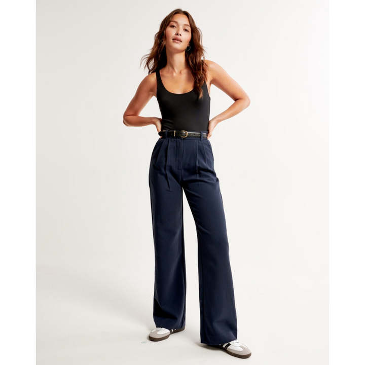 Damen Weite Beine Hosen | Hohe Taille