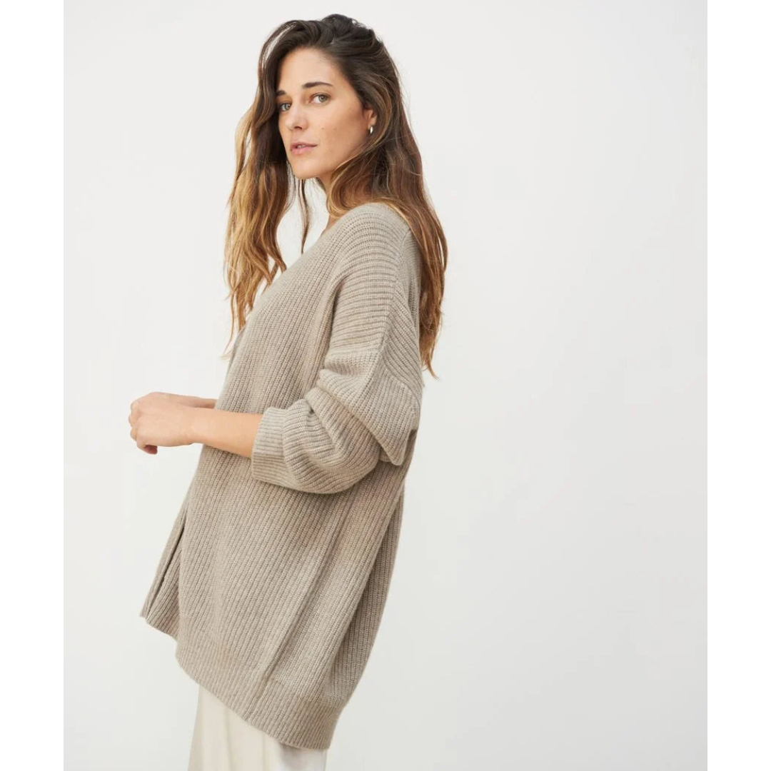 Araceli | Damen Lange Strickjacke | Warme