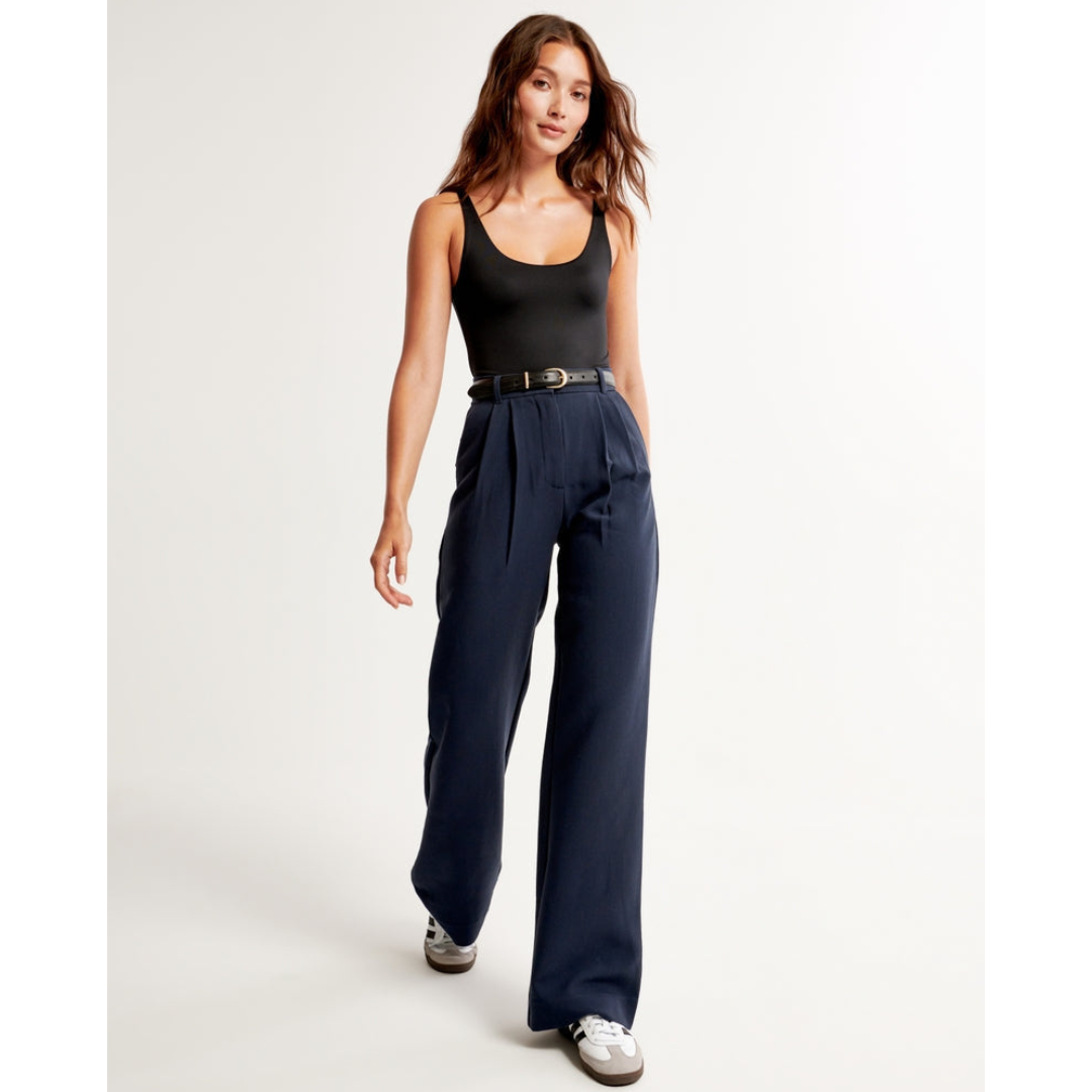 Damen Weite Beine Hosen | Hohe Taille