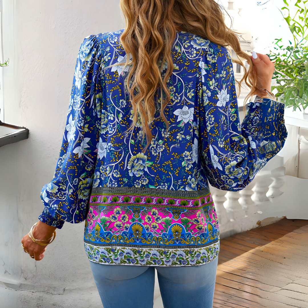 Calliopen | Damen Blümchen Bluse | Moderne