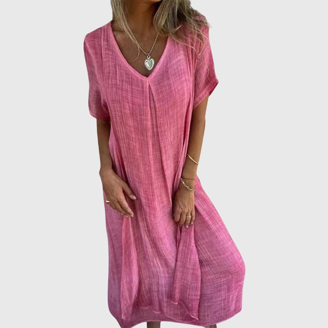 Fiona™ – Elegantes leichtes V-Ausschnittkleid
