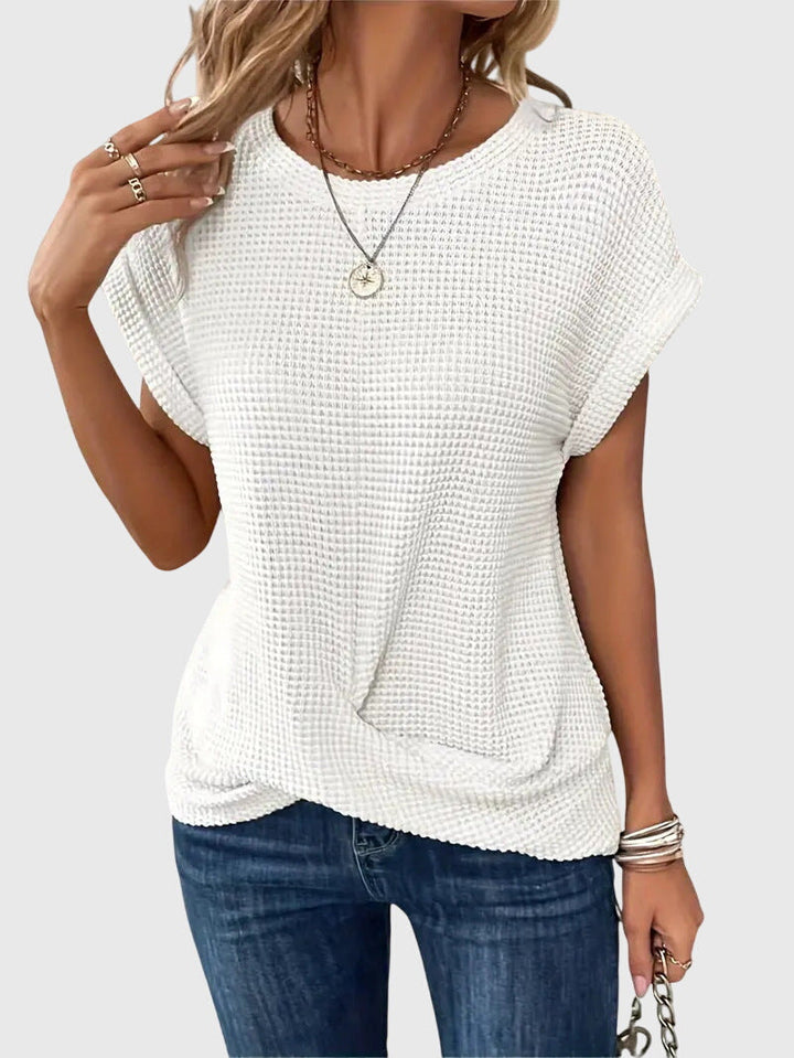 Isa™ | Elegante Bluse mit Rundhalsausschnitt
