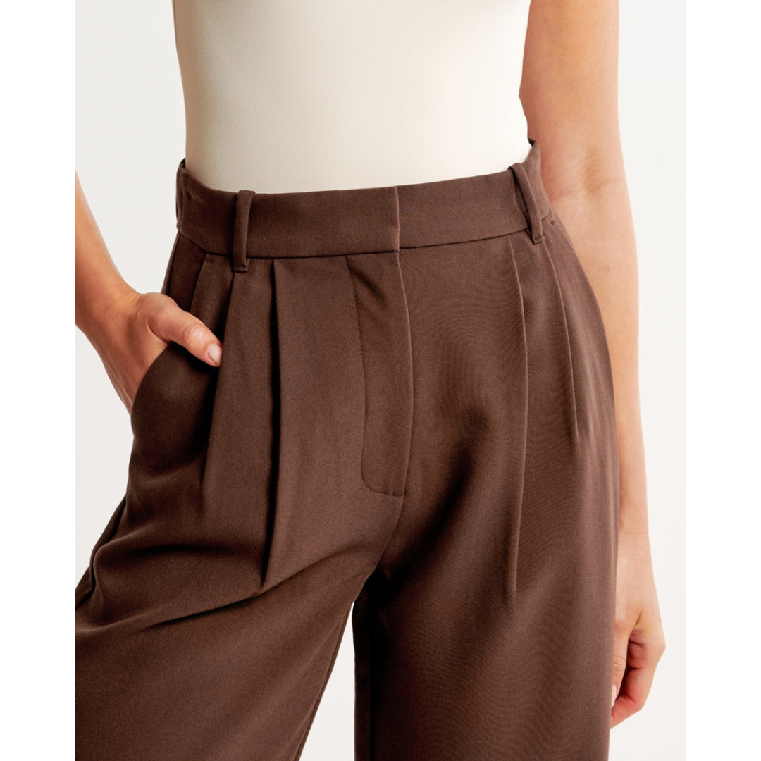 Damen Weite Beine Hosen | Hohe Taille