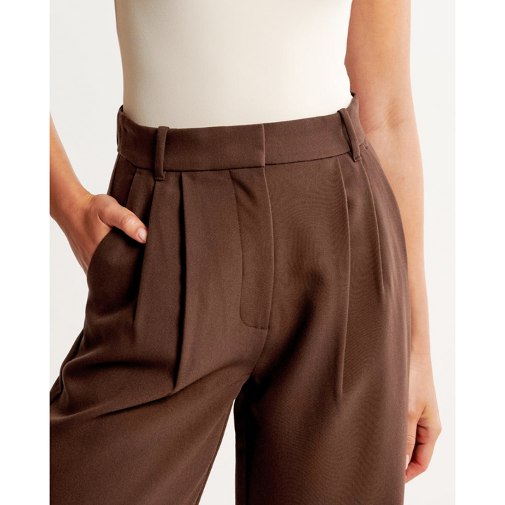 Damen Weite Beine Hosen | Hohe Taille