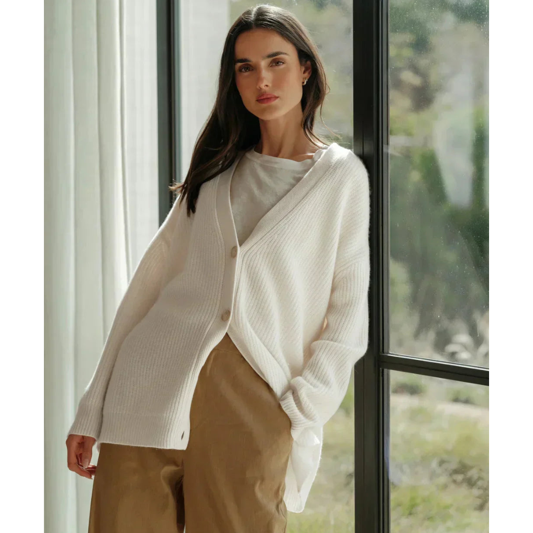 Araceli | Damen Lange Strickjacke | Warme