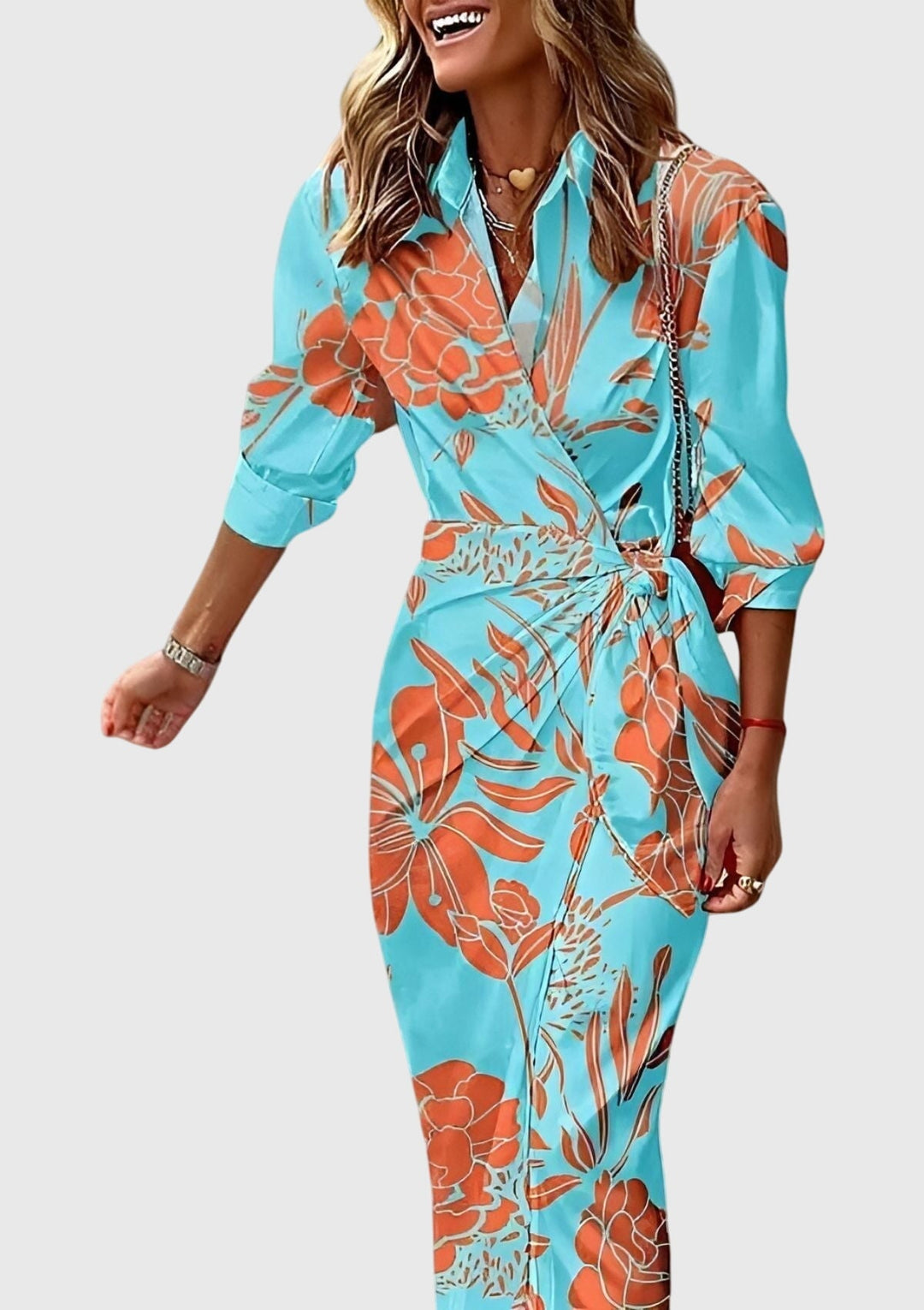 Everly™ | Elegantes Wickelkleid mit Print