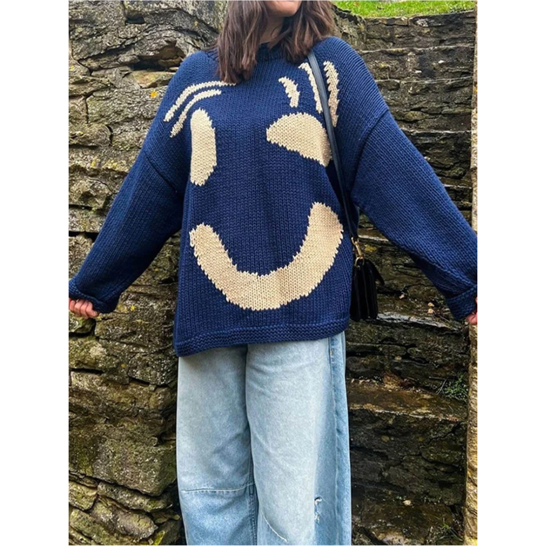 Arabellan | Damen Überdimensionale Strick Pullover | Langarm